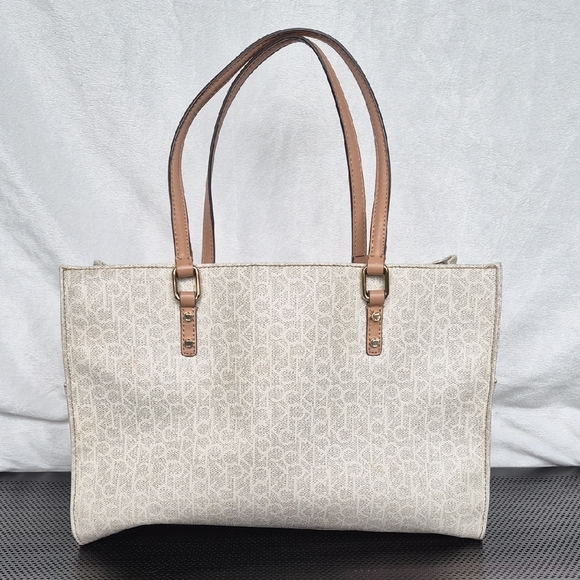 Calvin Klein Cream and Brown Women's Tote Bag - Picture 2 of 12